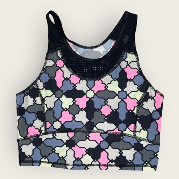 Sweaty Betty Athletic Crop Tank Top | Small | Geometric Print | Yoga Athleisure - Picture 1 of 9